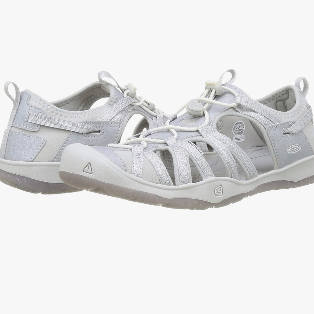 Gently Used KEEN Silver Glitter Moxie Sandal Water Shoes Size 1